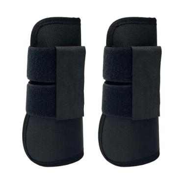 Imagem de menolana Botas de cavalo 2 peças, equipamento de proteção para pernas, profissional, respirável, reutilizável, botas de tendão de cavalo, envoltórios de perna