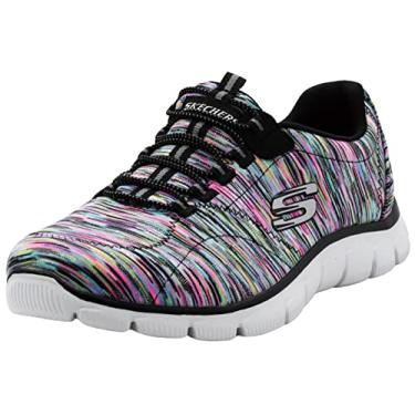 Imagem de Skechers Women's Sport Empire - Rock Around Relaxed Fit Fashion Sneaker, Black/Multi, 7 C/D US