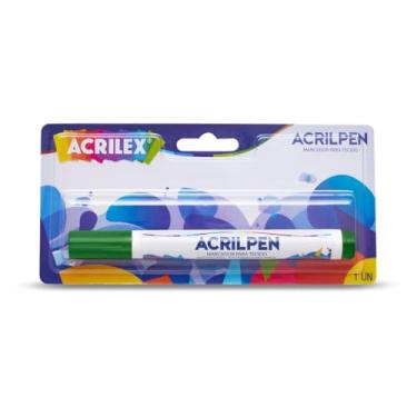 Imagem de Caneta para Tecido, Acrilex, Acrilpen, Blister, Verde Musgo