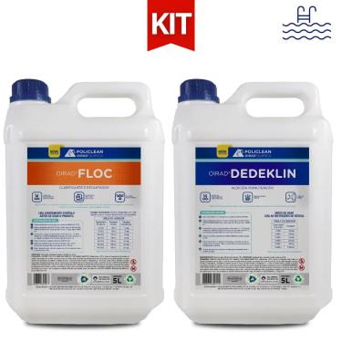 Imagem de Oirad Floculante Clarificante Floc e Algicida Manutenção Dedeklin Limpeza Piscina 5 Litros