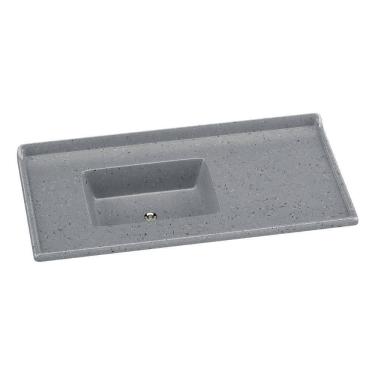 Imagem de Pia De Cozinha Mármore Sintético 100x53cm Multimóveis CR20478 Cinza