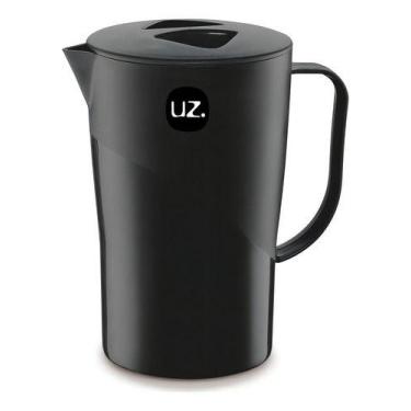 Imagem de Jarra 2 Litros Plástica Para Água Suco Bpa Free Uz Preta Preto