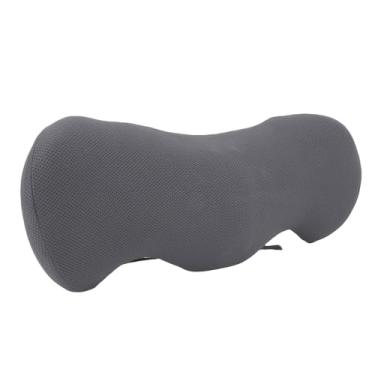 Imagem de Hilitand Almofada de Apoio Lombar Contorno Espuma de Memória Volta Dormir Cadeira de Escritório Assento de Carro Com Fronha Respirável 19,7 X 8,3 Polegadas (Cinza)