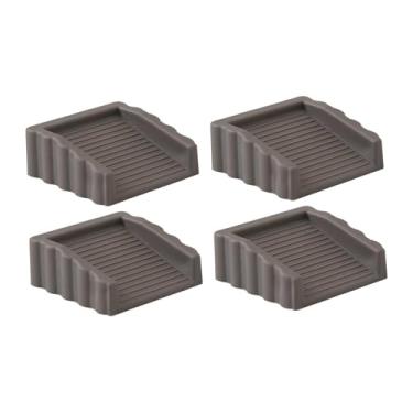 Imagem de Kuntesetty 4 Peças de Batente de Porta, Suporte de Porta, Cunha de Porta, de Porta, Montagem Simples, Proteção de Piso E Parede, Borracha Adequada para Qua, Cinza, Tamanho real