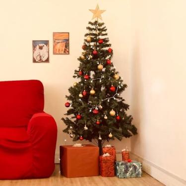 Imagem de Árvore De Natal Pinheiro Luxo, Decoração Natalina, 1,80m de Altura, 750 Galhos, Verde