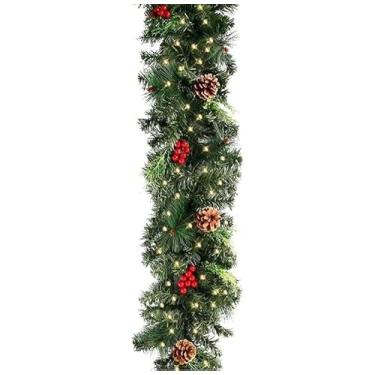 Imagem de Festão Aramado Grosso Flexível Natal Luxo 260cm Galhos Varal 2,6 metros