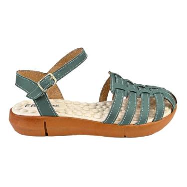 Imagem de Sandália Feminina Esporão Confort Palmilha Confortável Gladiadora Fechada Conforto Leve CO1.01 (Verde Sálvia, BR, Adulto, Numérico, M, 37)