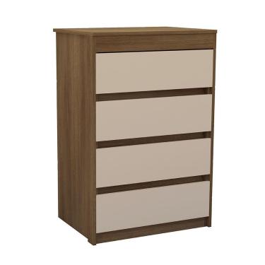 Imagem de Cômoda 4 Gavetas Uni Luciane Móveis Avelã Pf/arenas Pf