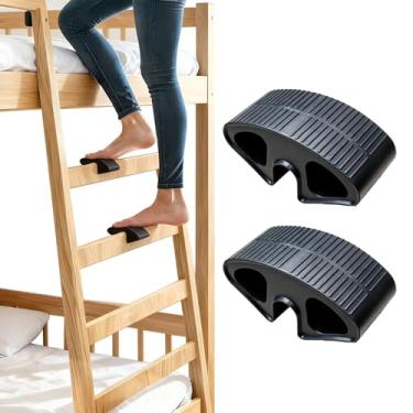 Imagem de Suporte de pé para escada de cama de dormitório, 2 peças, capas de escada de dormitório antiderrapantes para escalada sem dor, almofadas de escada de borracha para beliches e camas loft, ajuste