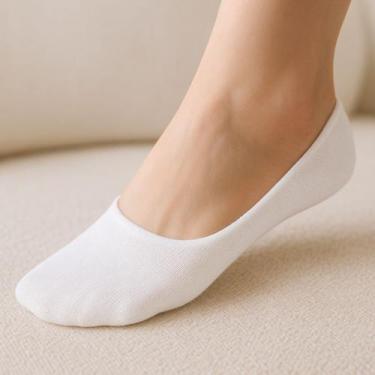 Imagem de Meia invisível soquete bailarina feminina veste do 35 ao 40 branca - m