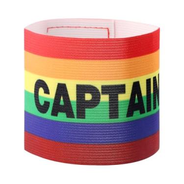 Imagem de Braçadeira ajustável para capitão de futebol adulto/jovem, unissex, clássica para hóquei/rugby