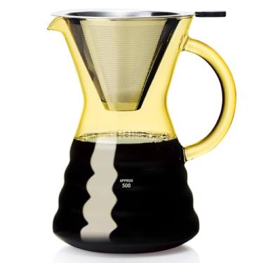 Imagem de Unbreakable - Cafeteira com filtro inoxidável permanente 798 ml, gotejador de vidro borossilicato resistente ao calor engrossado, cafeteira de café, seguro para fogão