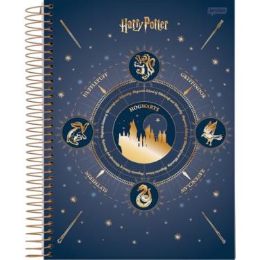 Imagem de Jandaia - Caderno Espiral College 175x242mm CD 10 Matérias 160 Fls Harry Potter Azul