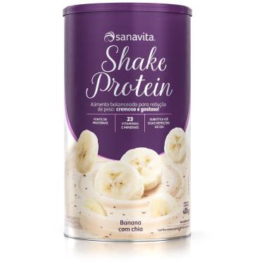 Imagem de Shake Protein - Sabor Banana com Chia - 450g - Sanavita-Unissex