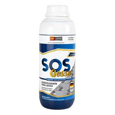 Imagem de Hidrofugante Para Gesso Sos Gesso 1 Litro Drylevis Branco