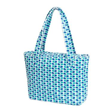 Imagem de Bolsa Térmica Multiuso Impermeável, 25 Litros, 3 Bolsos Internos, Alças Resistentes, Zíper (Azul Assencio)