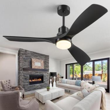 Imagem de Ventilador de teto Forrovenco 60" Black Light Remote Outdoor