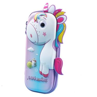 Imagem de Estojo de lápis 3D EVA Unicorn de grande capacidade impermeável