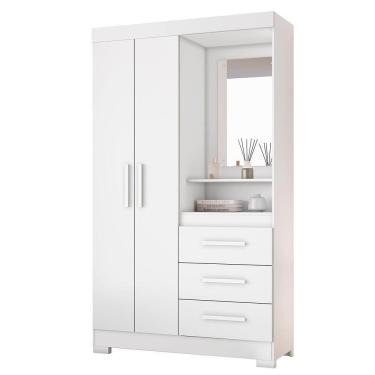 Imagem de Guarda-roupa Nt6020 Branco Com Rosa - Notavel