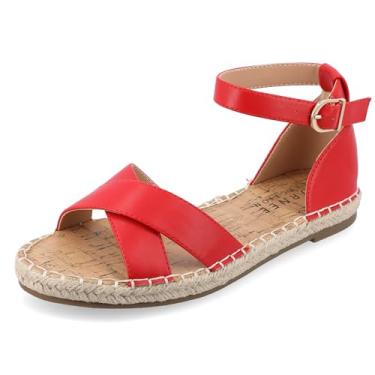 Imagem de Journee Collection Womens Lyddia Espadrille Flat Sandals Red 8.5 Medium WOMENS US