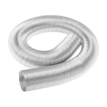 Imagem de VekAuto Tubo de duto de aquecedor de carro de 60 mm de diâmetro 180 cm Mangueira de duto de ar quente para aquecedor a diesel, tom prateado