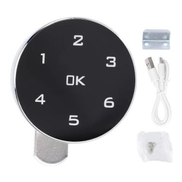 Imagem de Fechadura inteligente de armário MUNEFE, fechadura segura com senha digital, fechadura de gaveta inteligente sensível de liga de alumínio para casa, hotel, apartamento, escritório