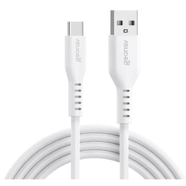 Imagem de Cabo Usb-A Para Usb-C Branco Silicone 1,5M Esc05Swt Geonav