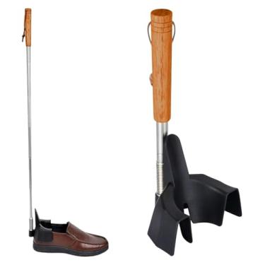 Imagem de Shakven Ajudante de levantamento de sapatos,Ajudante de sapatos preguiçosos, Calçadeira retrátil com alça longa, Chifre de sapato portátil unissex, ajudante de bastão de sapato para idosos deficientes