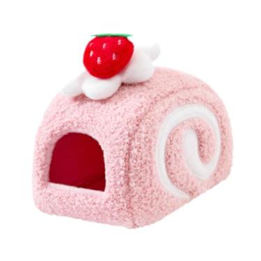 Imagem de IEUDNS Cama/Casinha/Esconda para Hamster, Confortável, para Pequenos Animais, Casinha/Toca para Porquinho-da-Índia, Cama/Caverna para Pequenos Animais de, Rosa