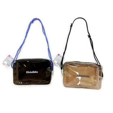 Imagem de BOLSA DE PVC TRANSPARENTE MOD DISINIBITO COR PRETO MOCA -VINYL POUCH-5466 -