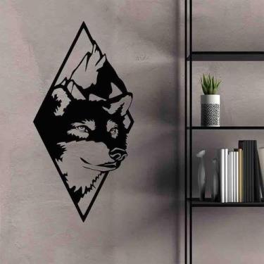 Imagem de Quadro Decorativo Lobo Montanha Vazado - Mdf 3Mm 002 - Decoarts