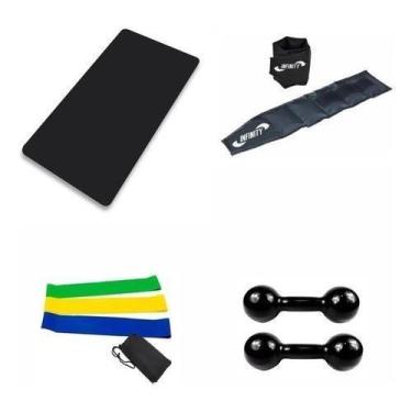 Imagem de Caneleira 2 Kg- Par + Colchonete + Kit Mini Band + Peso 2 Kg - Infinit
