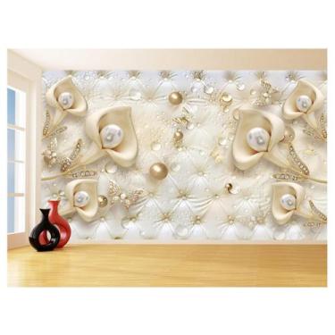 Imagem de Papel De Parede 3D Floral Textura Sala Flores 3,5M Xfl336 - Você Decor