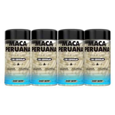 Imagem de Kit 4x Maca Peruana Premium 2500mg Por Dose Lepidium Meyenii 100% Pura Natural Pote 120 Cápsulas Rende 120 Doses Matéria Prima Importada Homens Mulheres | Energia Resistência - Body Nutry