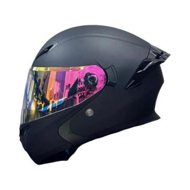 Imagem de Capacete De Motocicleta Unissex Aprovado Pelo DOT Com Visor Duplo Prot