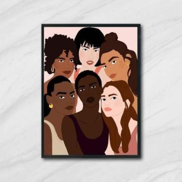 Imagem de Quadro Somos Todas Lindas 24X18Cm - Quadros On-Line