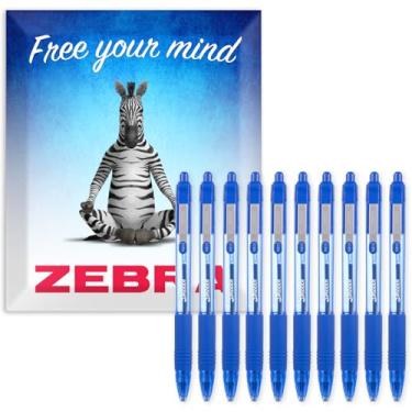 Imagem de Caneta esferogr fica Zebra Z-Grip Smooth 1,0 mm Tinta azul e barril Pacote com 10 em embalagem Zebra