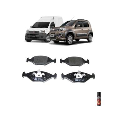 Imagem de Kit Pastilha Freio Dianteiro Uno Way 1.0 8 2010 Em Diante + Orbi Anti Chiados 200ml