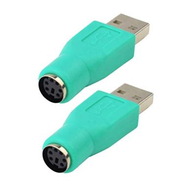 Imagem de Almencla Teclado USB de substituição para PS/2/F – Teclado USB para adaptador PS2 – Adaptador USB para PS2 – Verde – 2 pacotes