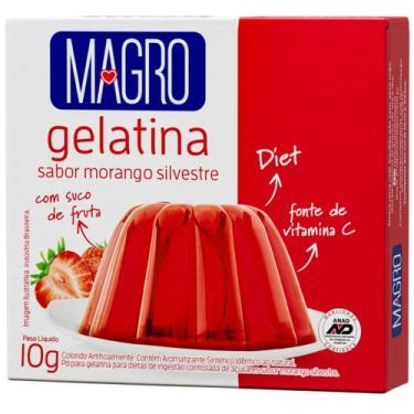 Imagem de Gelatina Magro com Sucralose Sabor Morango Silvestre 10G