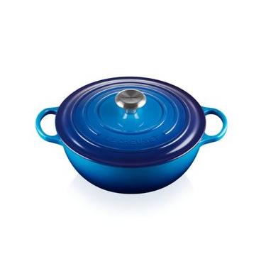 Imagem de Panela Marmita Gourmet Signature 32 cm Azul Azure Blue Le Creuset