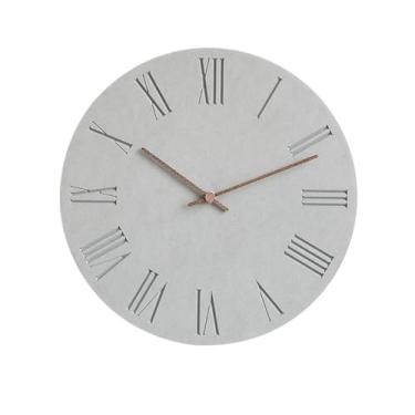 Imagem de Relógio de parede Relógio de parede nórdico minimalista, silencioso, alimentado por bateria, extremamente prático para decoração de casa(Light gray style C)