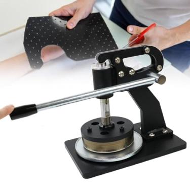 Imagem de Cortador de tecido redondo, cortador de amostra de carpete têxtil, ferramenta de amostra de prensa manual, cortador de amostra redondo, área de corte de 100 centímetros quadrados, espessura de corte