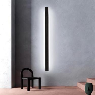 Imagem de GZZBMY Lâmpadas de parede internas LED moderna longa lâmpada de parede de alumínio linha minimalista lâmpada de sala de estar iluminação de parede para quarto escada lâmpada de corredor de cabeceira