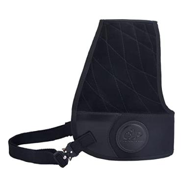 Imagem de Tas Trost Colete de proteção de couro para rifle de espingarda, almofada de recuo de tiro, colete de ombro com alças ajustáveis (preto-esquerdo)