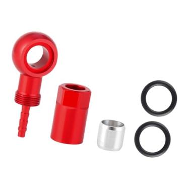 Imagem de oshhni Kit de Montagem de Mangueira Banjo para Freio Hidráulico de Bicicleta - Acessórios de Fixação - Kit de Conexão Banjo para Mangueira Hidráulica para, Vermelho