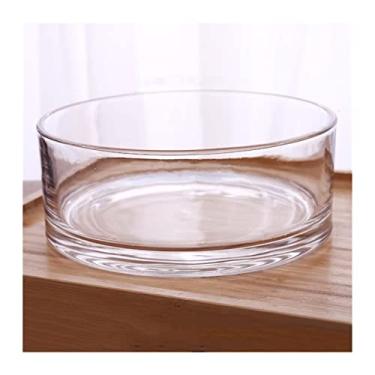 Imagem de Vasos para flores, vaso de tubo reto espesso de vidro para aquário cilíndrico grande sala de estar do chão ao chão, vaso de flores levantadas com água, enfeite de vidro transparente, adequado para