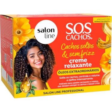 Imagem de Salon Line S.O.S Cachos Creme Relaxante com Óleos Extraordinários, 200g, Kit Profissional para Cabelos Cacheados