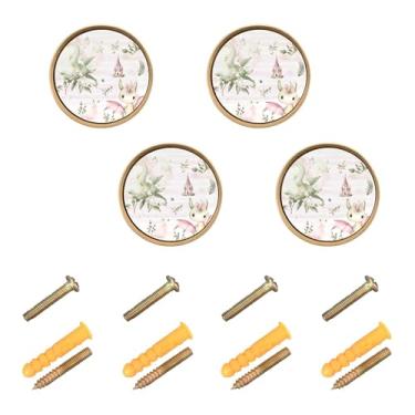 Imagem de xigua 4 maçanetas fofas de armário de dragão de bebê redondas de zinco sólido, puxadores decorativos de 3,5 cm para armário de banheiro, cômoda, armário e guarda-roupa