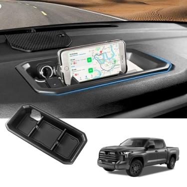 Imagem de Zekrom Bandeja de painel para Toyota Tundra 2022 2023 2024 para Toyota Sequoia 2023 2024 acessórios console central painel organizador de armazenamento